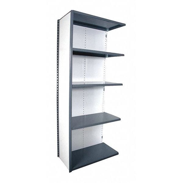 VGrip ShelveClsd Add 7Hx2Dx4W-w7 shl, GY, Depth: 24"