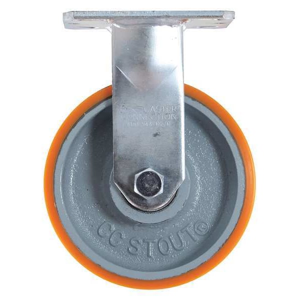 Rigid Plate Caster, Polyurethane, 2300 lb.