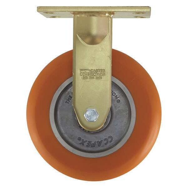 Rigid Plate Caster, Polyurethane, 1200 lb.