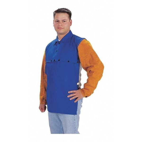 4X Blue Cape W/Lth Slvs
