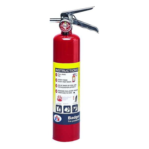 Fire Extinguisher, 2.5 lb Capacity, Class ABC , UL Rating1A:10B:C , Monoammonium Phosphate