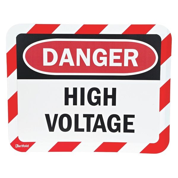 Sign Holder, Adhesive, High Voltage, PK2