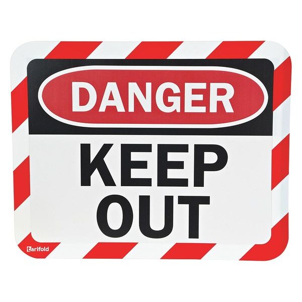 Sign Holder, Adhesive, Keep Out, PK2