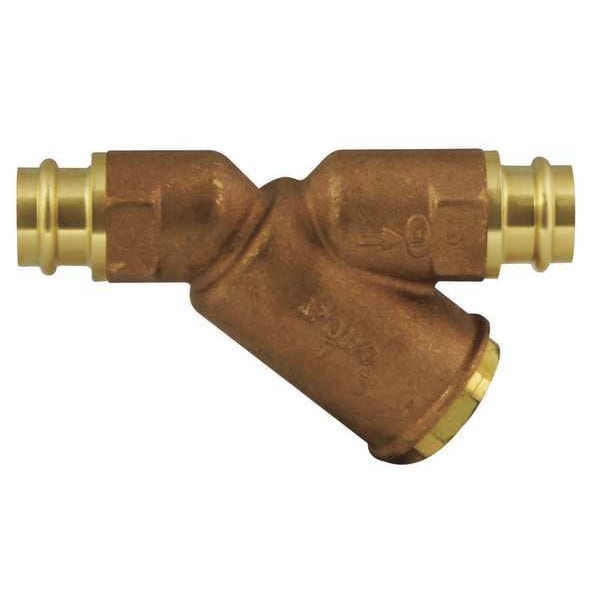 Y Strainer, 1-1/2" Pipe, Press, Lead Free Bronze, 250 psi