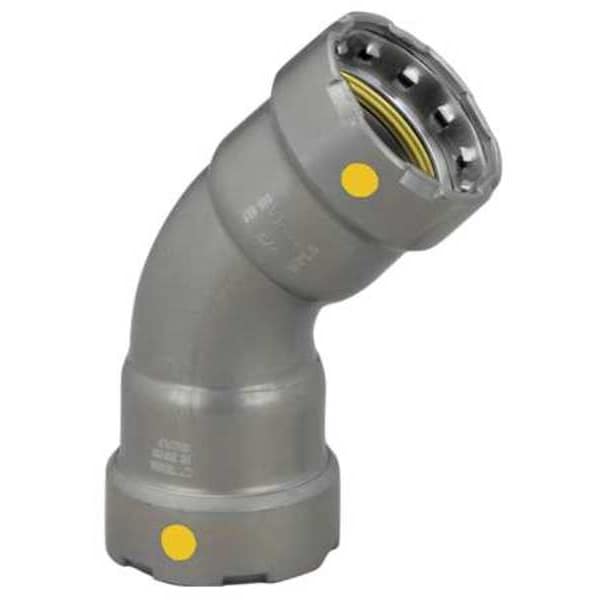 Viega MegaPressG 45 elbow, 1/2" x 1/2"