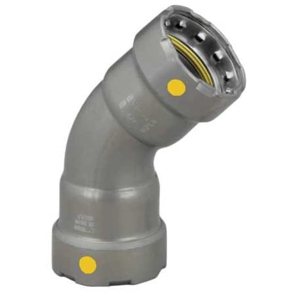 Viega MegaPressG 45 elbow, 3/4" x 3/4"
