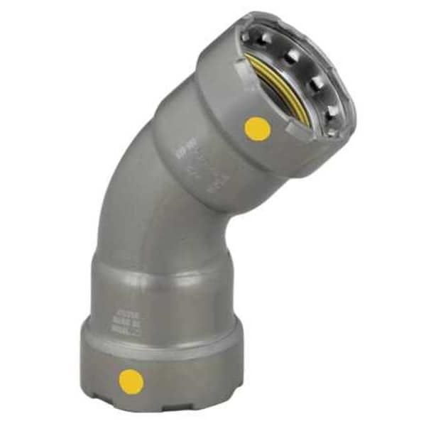 Viega MegaPressG 45 elbow, 1" x 1"