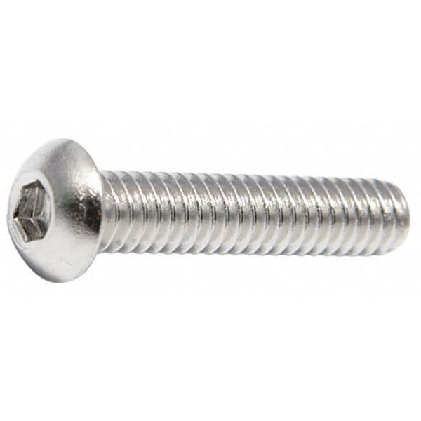 #10-32 Socket Head Cap Screw, Button, NL-19 18-8 Stainless Steel, 3/4 in Length, 100 PK