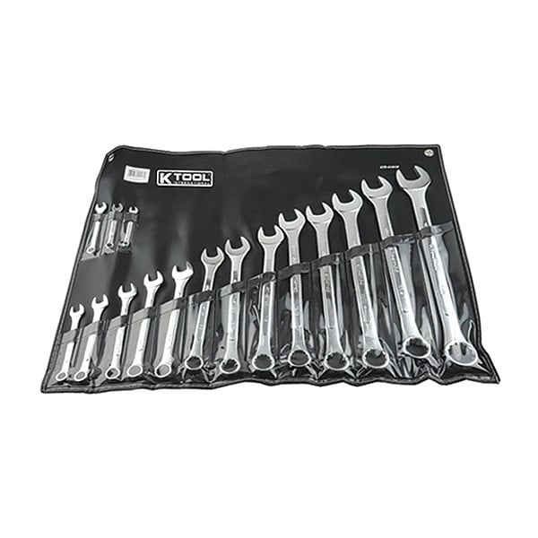 Combination Wrench Set, SAE, 16 pcs.