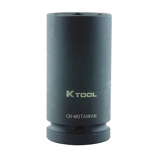 3/4 in Drive Impact Socket Deep Socket, black oxide, SAE, 1-1/8in., 3-1/4in.L, Hex