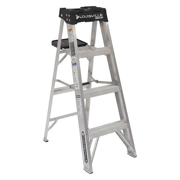 4 ft Aluminum Stepladder, 300 lb Capacity
