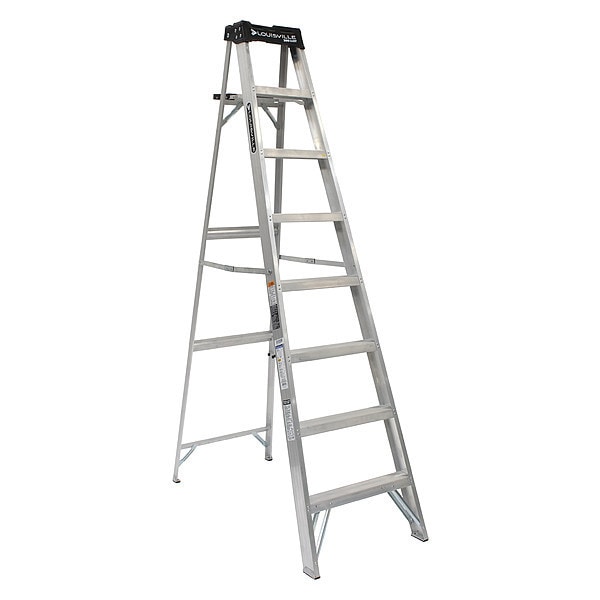 8 ft Aluminum Stepladder, 300 lb Capacity