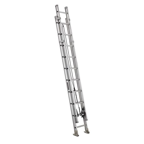 20 ft Aluminum Extension Ladder, 375 lb Load Capacity