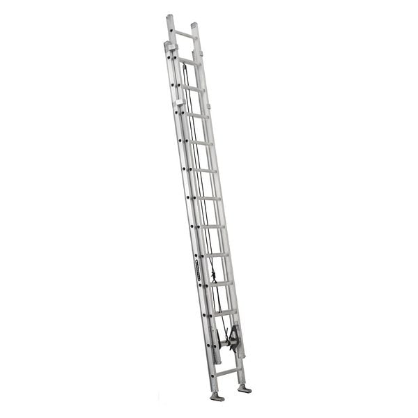 24 ft Aluminum Extension Ladder, 375 lb Load Capacity