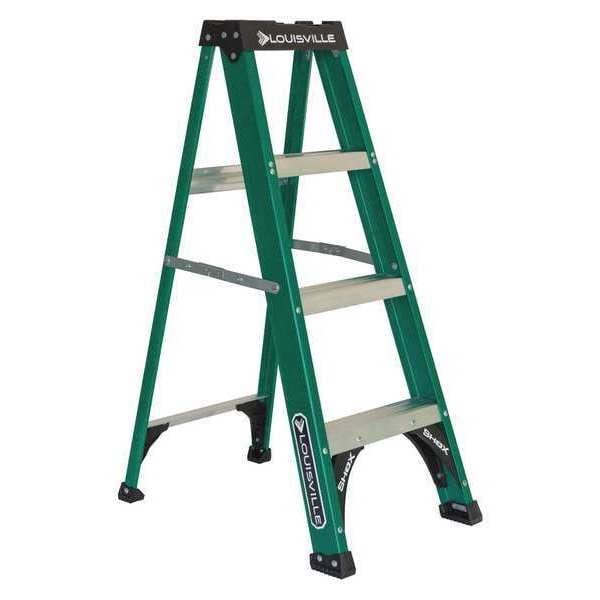 4 ft Fiberglass Stepladder, 225 lb Capacity