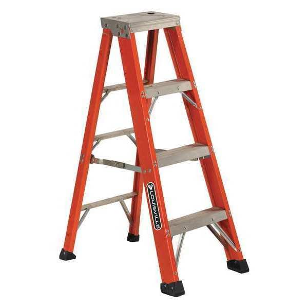 4 ft Fiberglass Stepladder, 375 lb Capacity