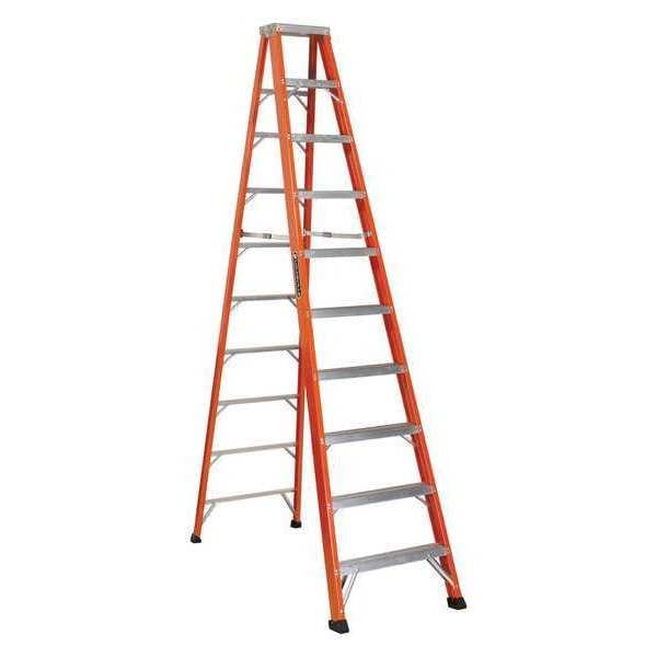 10 ft Fiberglass Stepladder, 375 lb Capacity