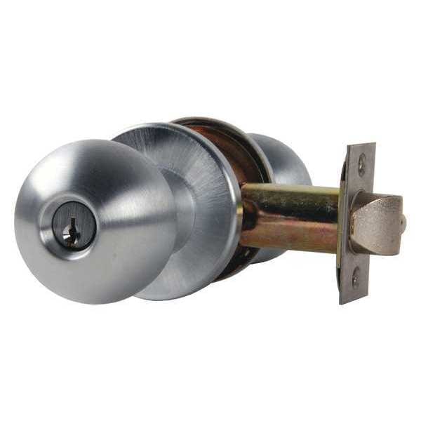Knob Lockset, Mechanical, Entrance, Grd. 1