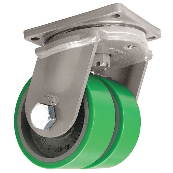 Dual Wheel Swivel Caster, 8" dia., 3" W