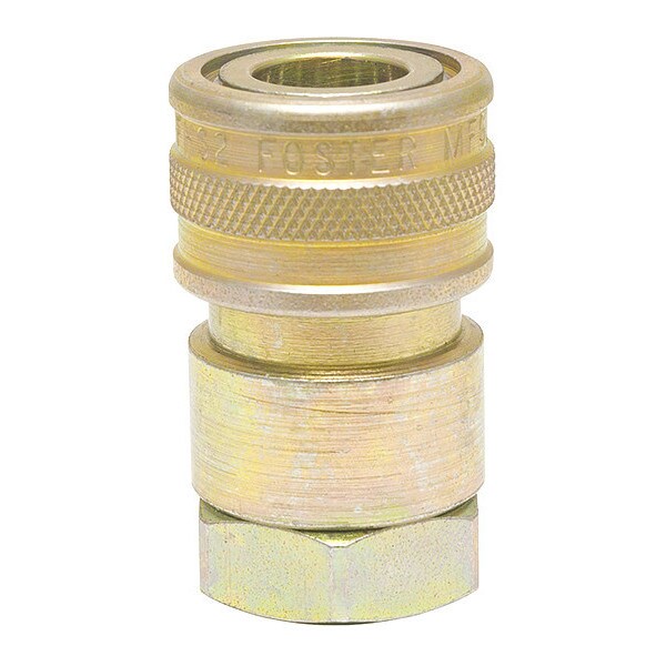 Socket, Valved, 2Way, Snap-Tite, Brass, 1/2"