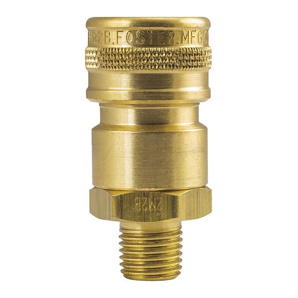 Socket, Valved, 2Way, Snap-Tite, Brass, 1/2"