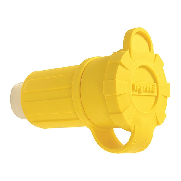 Locking Connector, L7-15R, 15 A, 277V AC, Single Phase, 2 Pole, Screw Terminals, Yellow