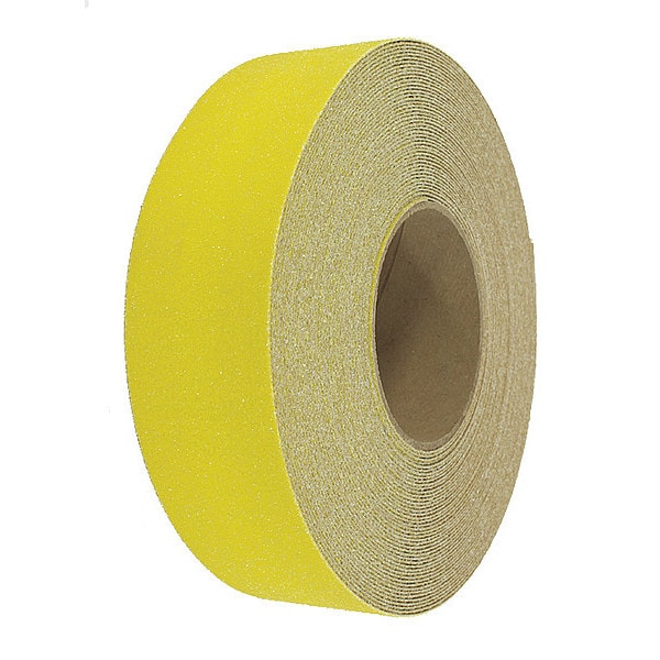 Slip Resistant Floor Tape Aluminum Oxide Compound With UV Protection Yellow, 2" W x 60 ft. L