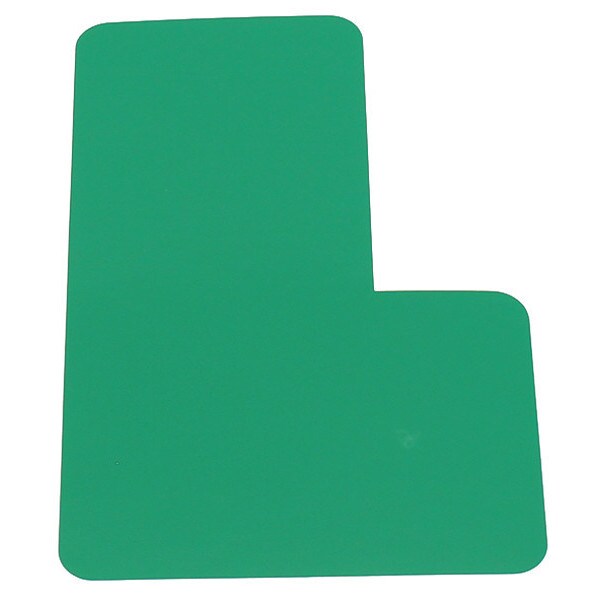 Corner Round Symbol, 6", Green, PK20
