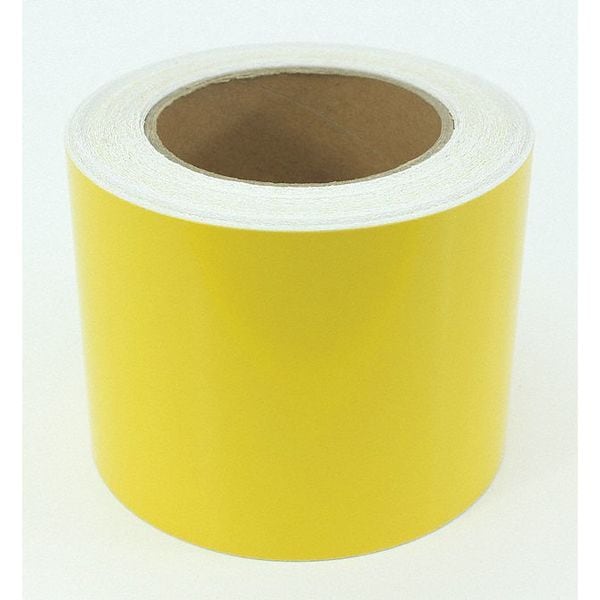 Floor Marking Tape Indust, 4"x100', Yellow