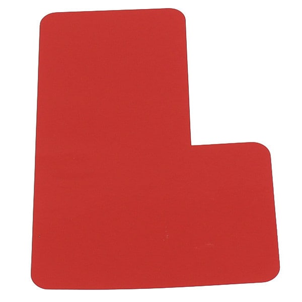 Corner Round Symbol, 6", Red, PK20