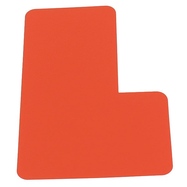 Corner Round Symbol, 6", Orange, PK20