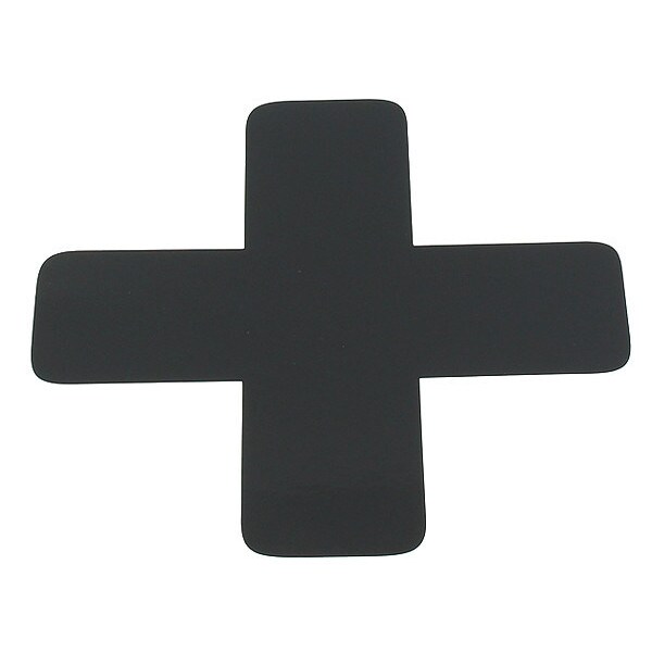X Symbol, 6", Black, PK20