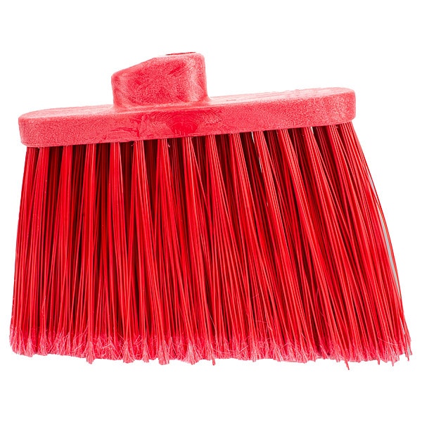 Med-Duty Angle Broom Head, 12", Red, PK12