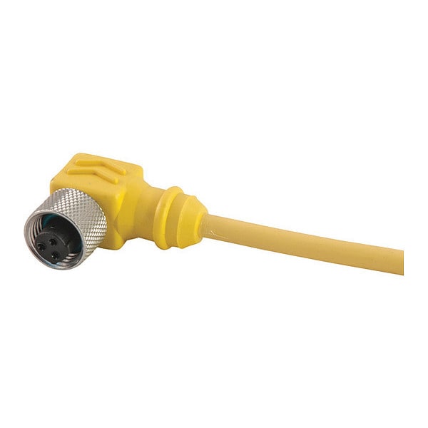 Cordset, D Key, TPE, Female, 2 Pole, 12 ft.
