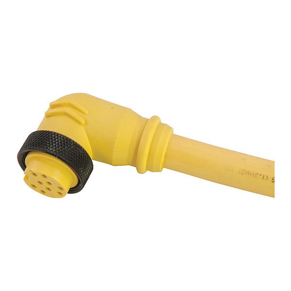 Cordset, Mini, PVC, Female, 12 Pole, 6 ft.