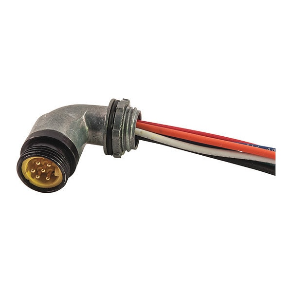 Receptacle, MiniSize, Male, 4 Pole, 1 ft.
