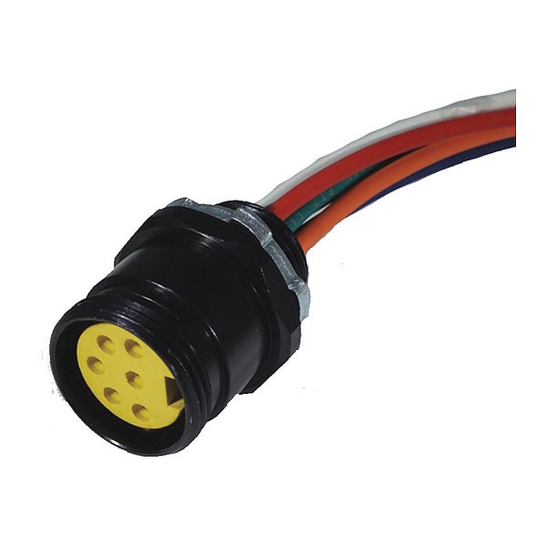 Receptacle, Mini, Female, 6 Pole, 1 ft.