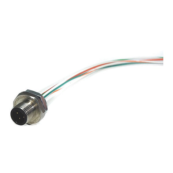 Receptacle, Etherlink M12, M, 4 Pole, 1 ft.