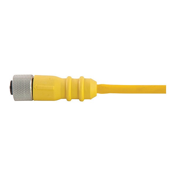 Cordset, D Key, PUR, Female, 3 Pole, 20 ft.