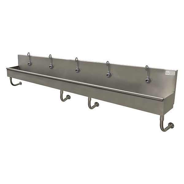 Hand Wash Sink, 5 Station, Electrnc Faucet