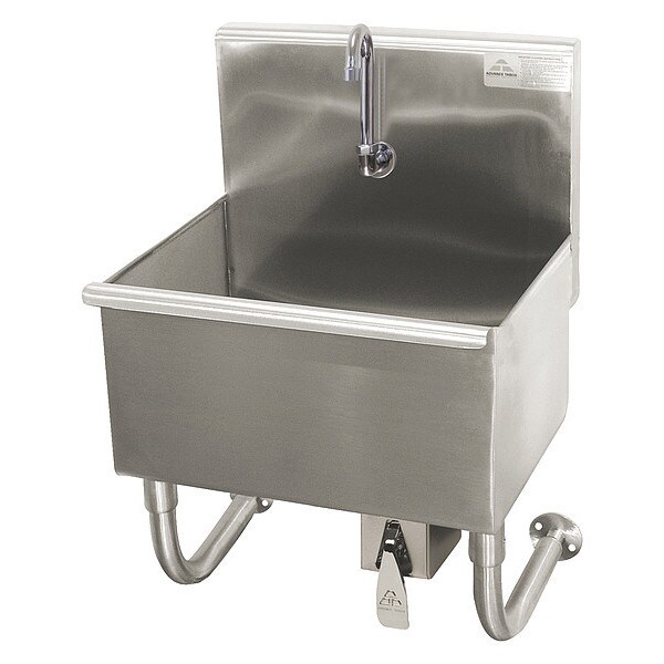 Wash Sink, Hands-Free, 1 Station, Knee Pedl