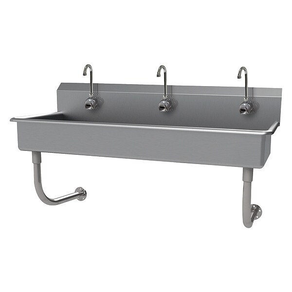 Wash Sink, NSF, ADA, Hands-Free, 3 Station