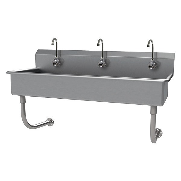 Wash Sink, NSF, Hands-Free, 3 Station