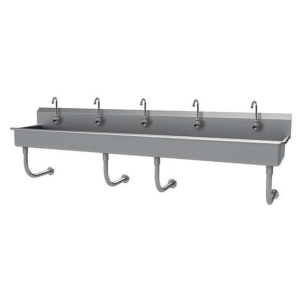 Wash Sink, NSF, ADA, Hands-Free, 5 Station