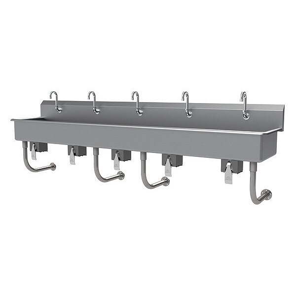 Wash Sink, NSF, ADA, Hands-Free, 5 Station