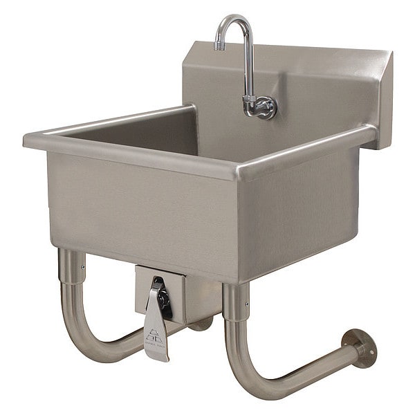 Service Snk, NSF, Hand-Free, 1Stn, Knee Pedl