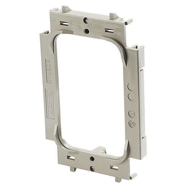 Bracket, Screw-On, Gry, 1-Gang, PK10