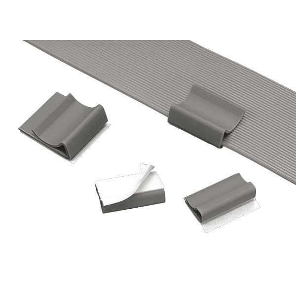 Flat Cable Clip, Adh, 1.09"w, Bp, PK500