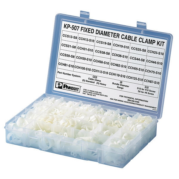 Cable Clamp, Nylon 6/6, Natural, 9 in L
