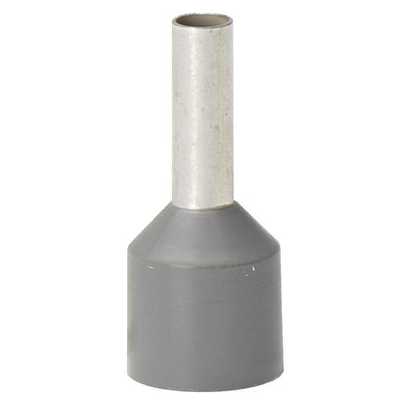 Ferrule, Ins, Shtct, 12Awg, 10mm, Gry, PK100
